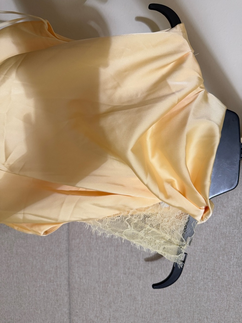 Petal & Pup Pale Yellow Satin Midi Dress - Picture 10 of 10